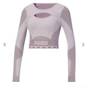 Puma Train Formknit Seamless Long Sleeve Workout Crop Top